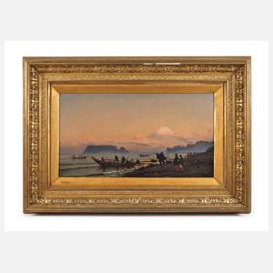 Charles Wirgman, Fischer vor der Kulisse des Berges Fuji