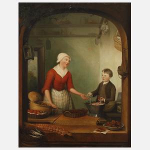 Großbürgerliche Küchenszene