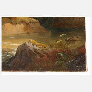 Romantische Landschaft mit Hirtenszene