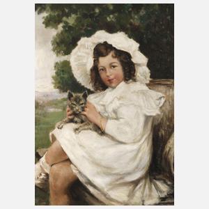 Mädchen mit Katze