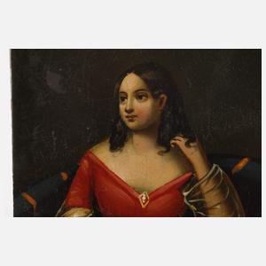 Biedermeier-Miniatur-Damenportrait
