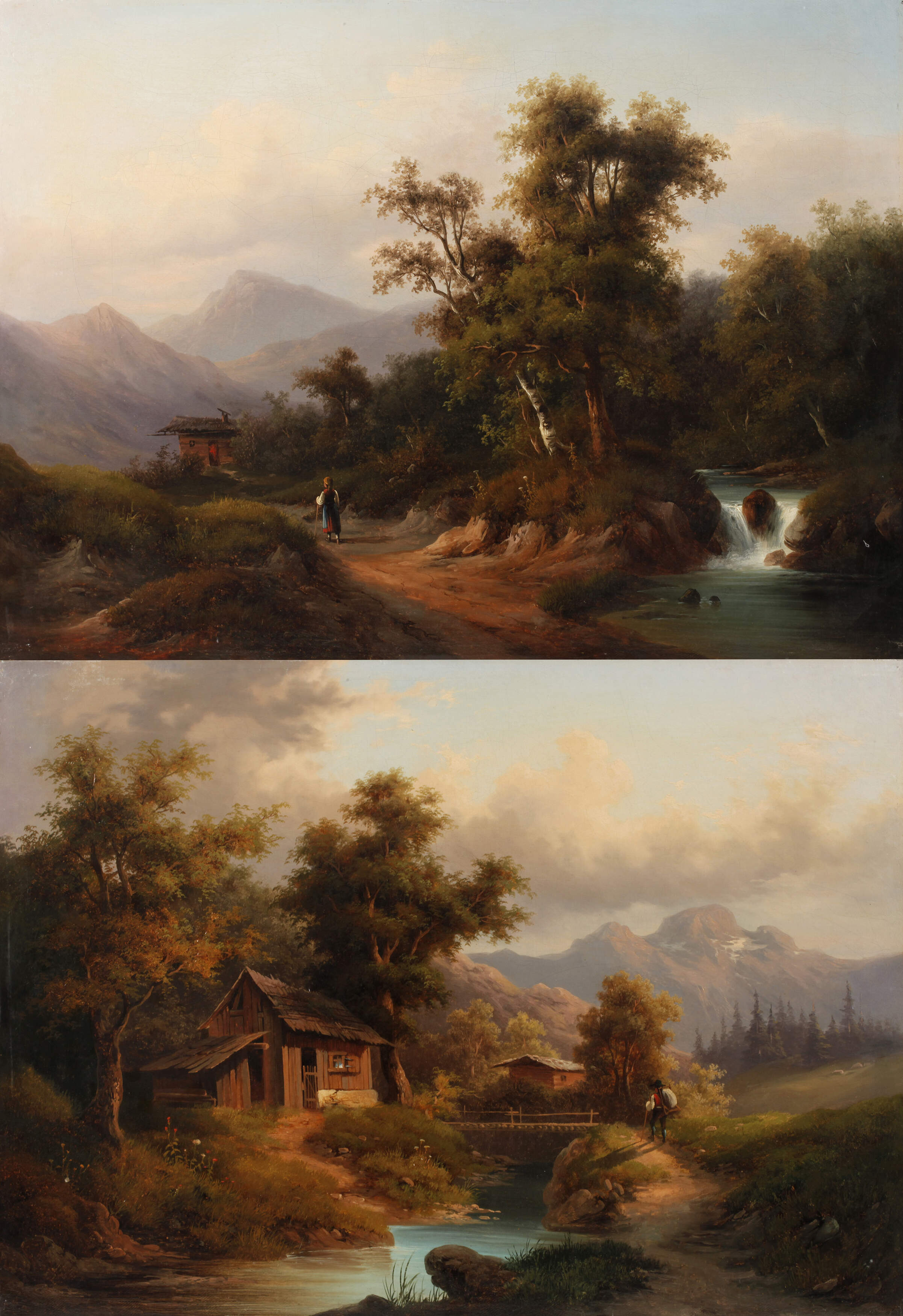 Paar Gegenstücke Wanderer im Gebirge