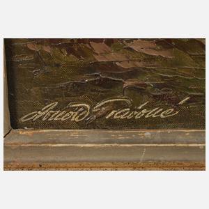 Georg Arnold-Graboné, "Rosengarten nach dem Regen"