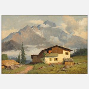 Buhumil Berghauer, Sommerliche Alm in den Alpen