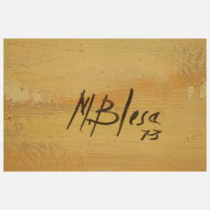 Manuel Blesa, Stiere in sonniger Landschaft