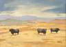 Manuel Blesa, Stiere in sonniger Landschaft