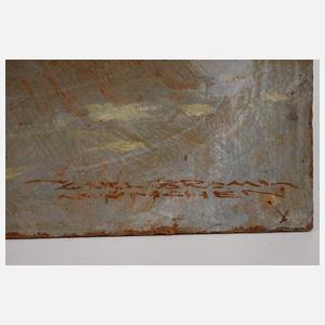 Carl Braml, Winterliches Dorf im Gebirge