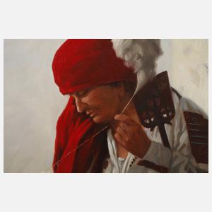 Friedrich Heinrich Brühne, Spinnender Mann