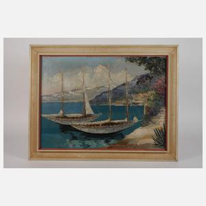 A. Camprio, attr., Yachten an der Küste