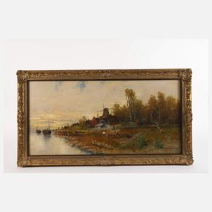 Georg Fischhof, attr., Holländische Landschaft