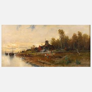 Georg Fischhof, attr., Holländische Landschaft