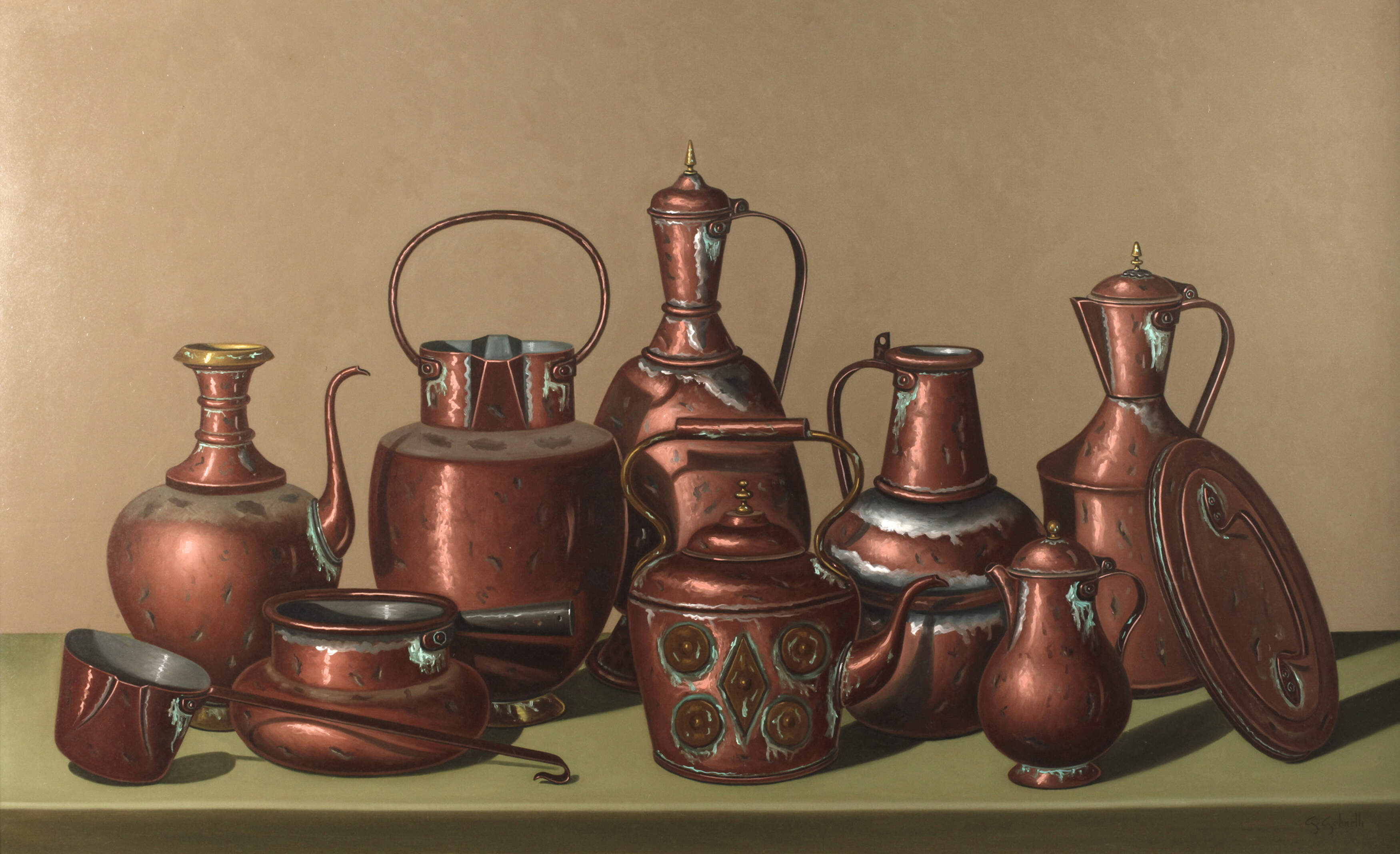 Gabriele Golinelli, Kupferkannenstillleben