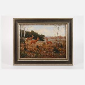Franz Hienl-Merre, Rehe am Waldrand