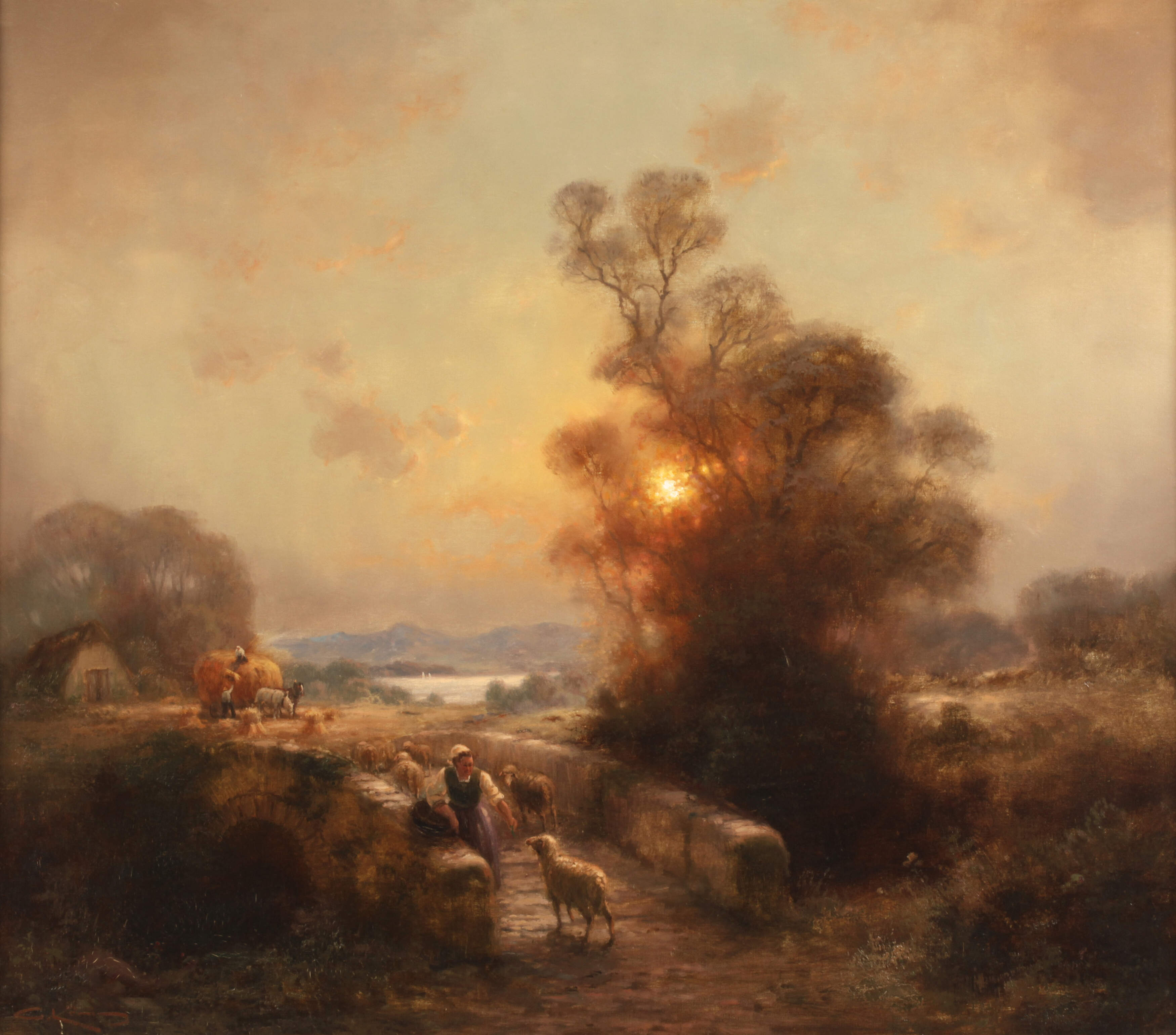 Günter König, Romantische Abendlandschaft