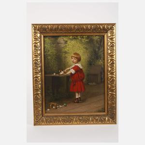 Hedwig von Lepel-Gnitz, attr., Kind mit Plüschhasen