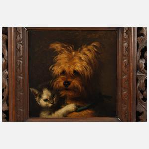 Hedwig von Lepel-Gnitz, attr., Hund und Katz