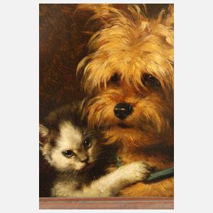 Hedwig von Lepel-Gnitz, attr., Hund und Katz