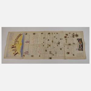 Festprogramme zur Hochzeit Greve/Lepel-Gnitz