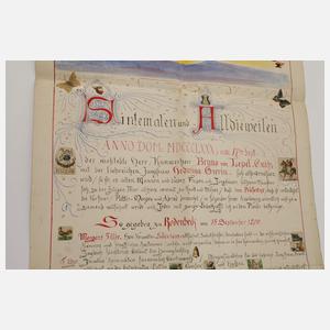 Festprogramme zur Hochzeit Greve/Lepel-Gnitz