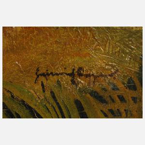 Heinrich Linzen, "Hirsch im Bett"