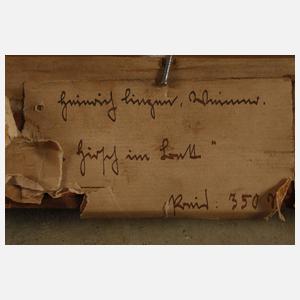 Heinrich Linzen, "Hirsch im Bett"