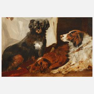 Ricardo Marín y Llovet, attr., Hunde an der Tafel