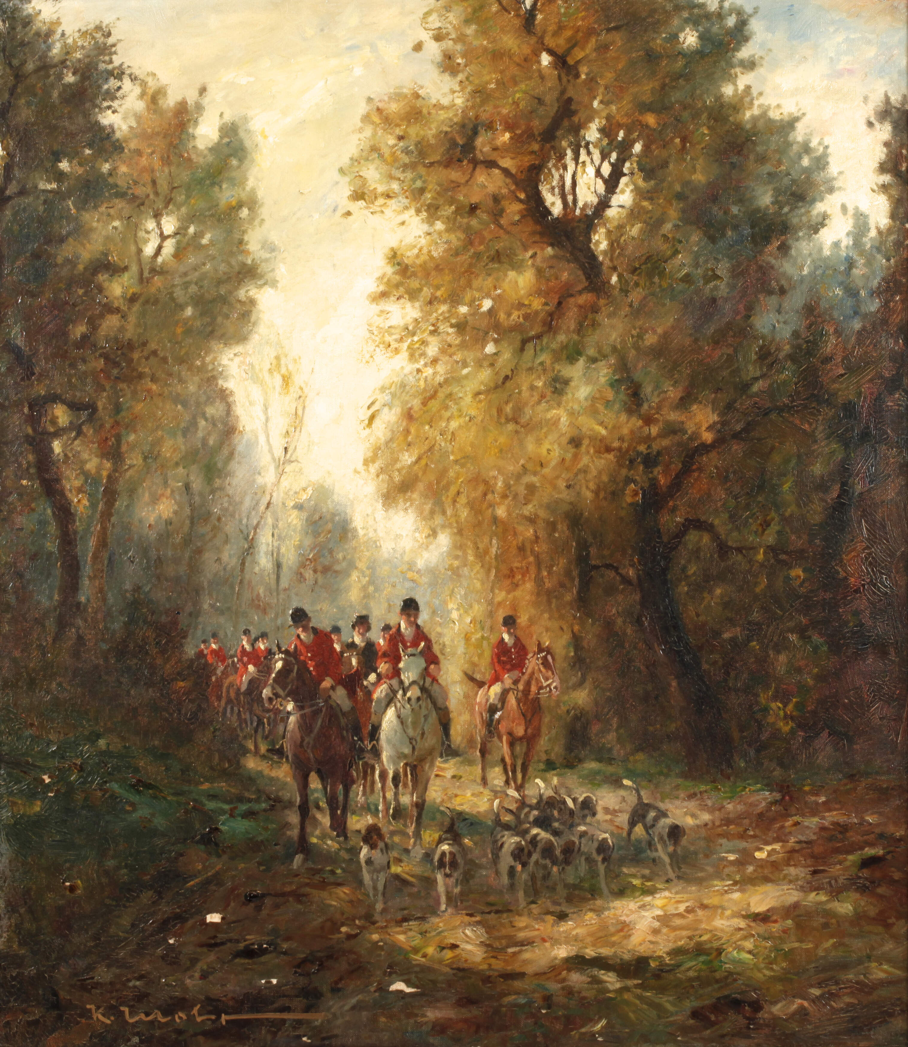 Karl Mohr, Parforcejagd