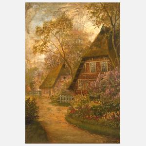 Marie Oesterley, Reetgedeckte Bauernhäuser