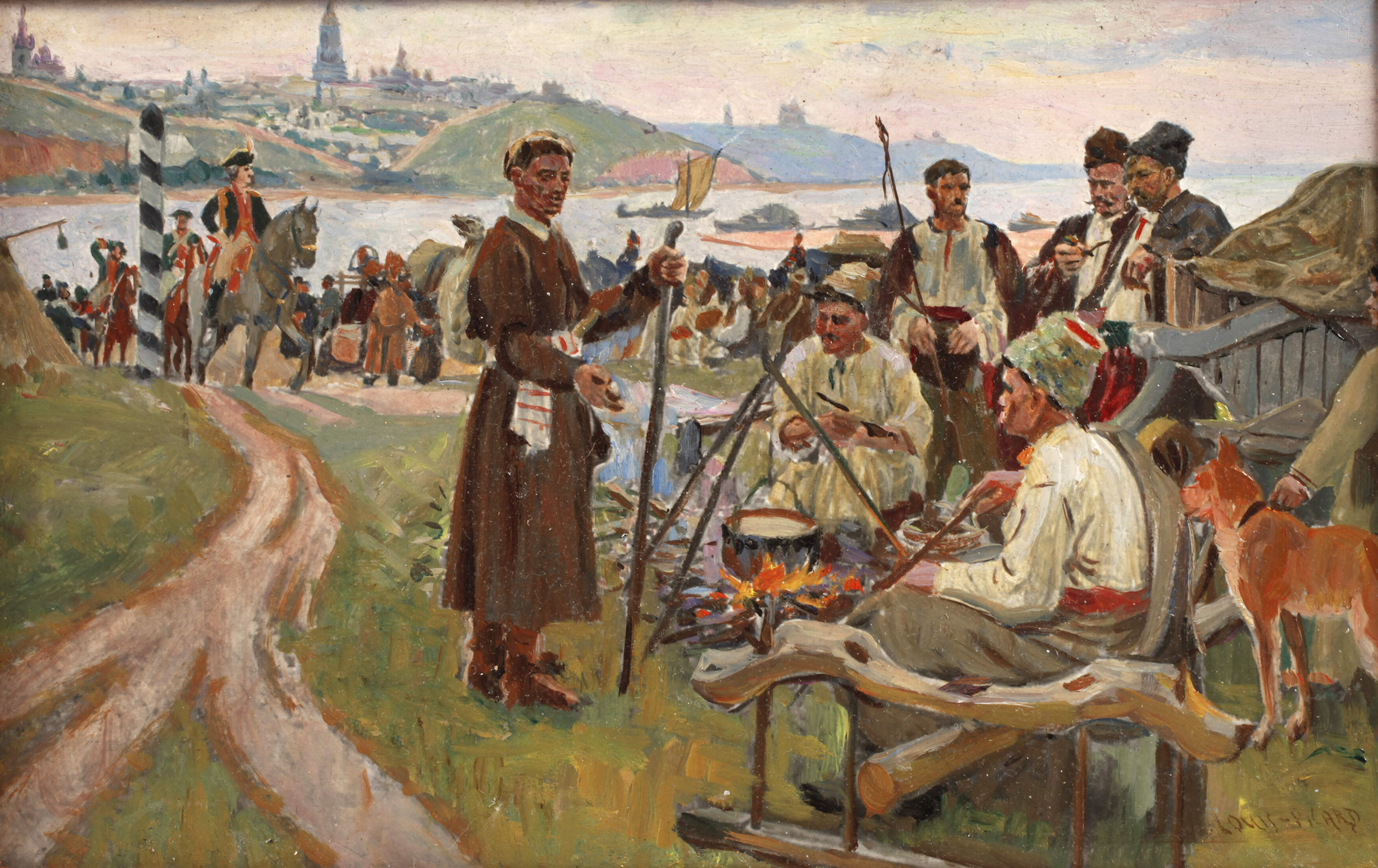 Louis Picard, Kosaken am Fluss