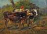 Gustav Prucha, Hirtin mit Kühen