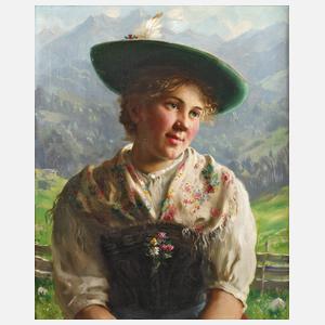 Emil Rau, Dirndl mit Hut