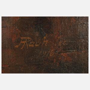 Heinz Rauh, Opulentes Blumenstillleben mit Obst