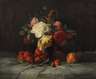 Heinz Rauh, Opulentes Blumenstillleben mit Obst