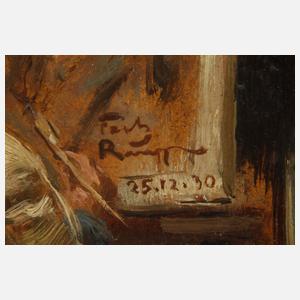 Friedrich Raupp, Der Maler beim Portraitieren im Atelier