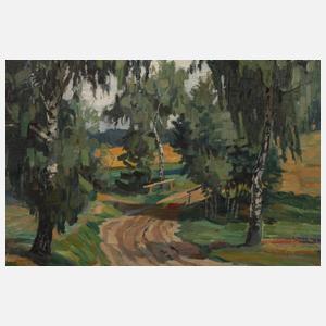 Ferdinand Schebek, "Landstraße bei Fürstenberg"