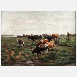 Max Stahlschmidt, "Kühe im Warnowmoor"