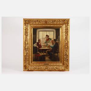 C. Stoitzner, Herrenrunde bei der Zeitungslektüre