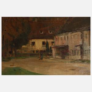 Max Thedy, "Dorfstraße mit Klosterkirche"