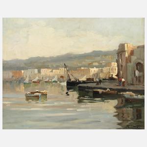 Raffaele Tozzi, attr., Südliche Stadt am Meer