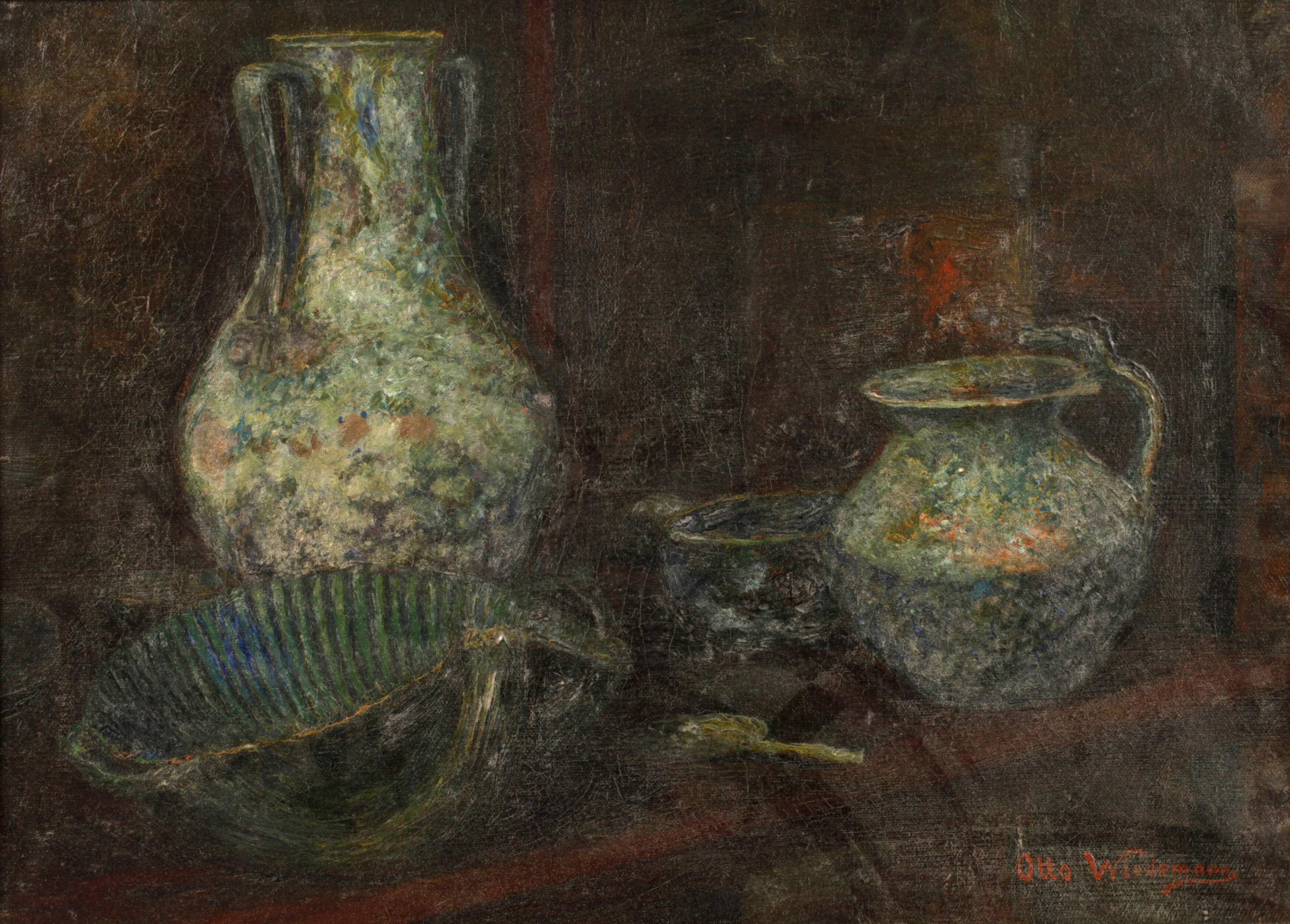 Otto Wiedemann, Stillleben mit Keramik