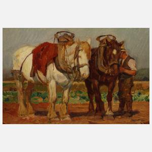 nach Georg Wolf, Bauer mit Gespann