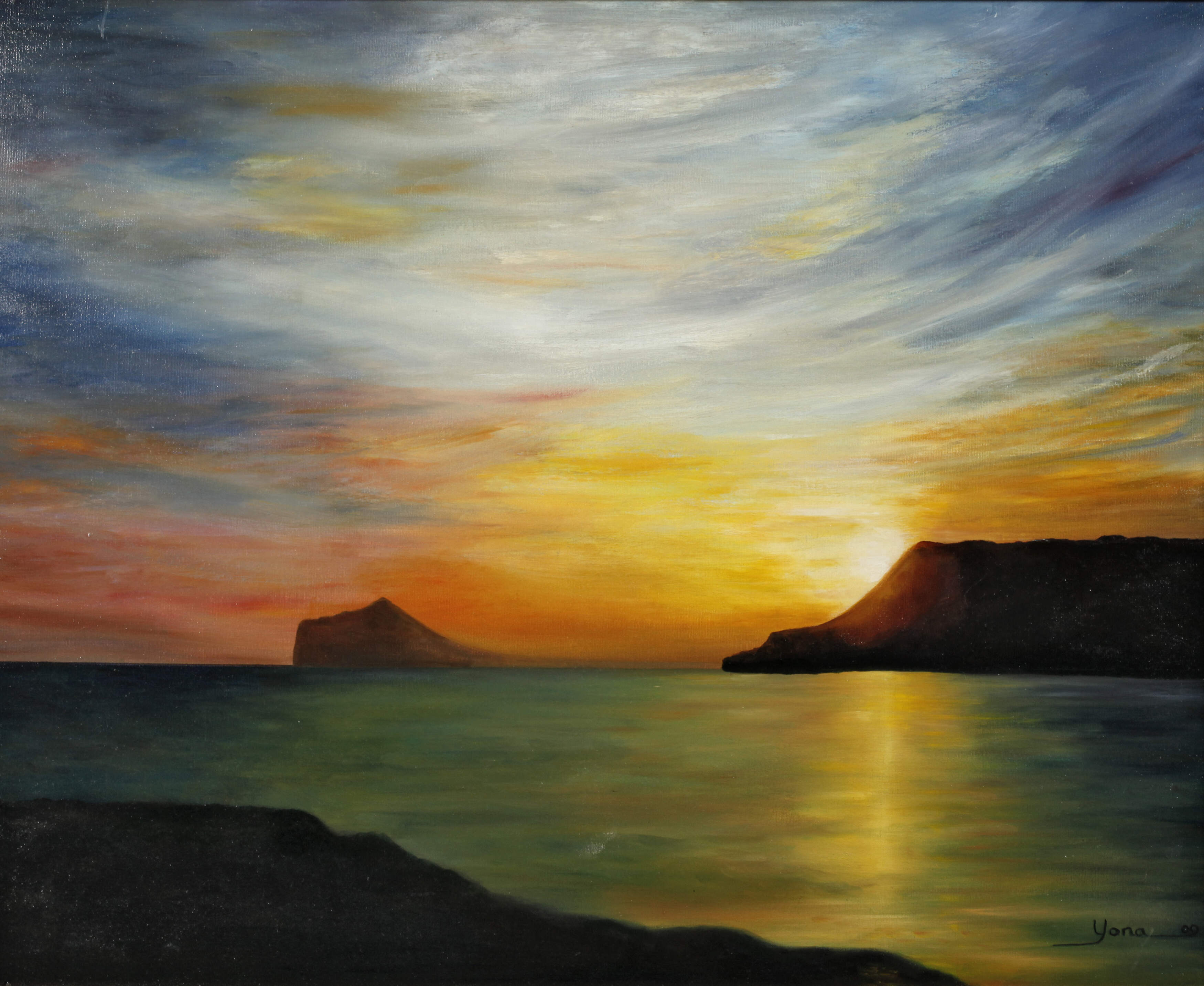 Yona, Sonnenuntergang am Meer