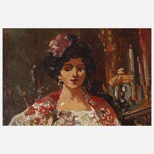 Rubio, Bemaltes Tamburin aus Sevilla