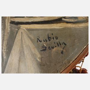 Rubio, Bemaltes Tamburin aus Sevilla