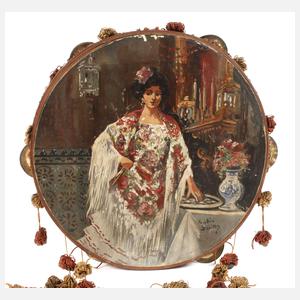 Rubio, Bemaltes Tamburin aus Sevilla