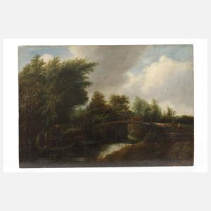 Landschaft mit Graben in der Art Hobbemas