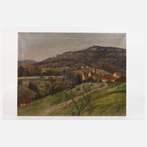 Herrenhaus in Herbstlandschaft