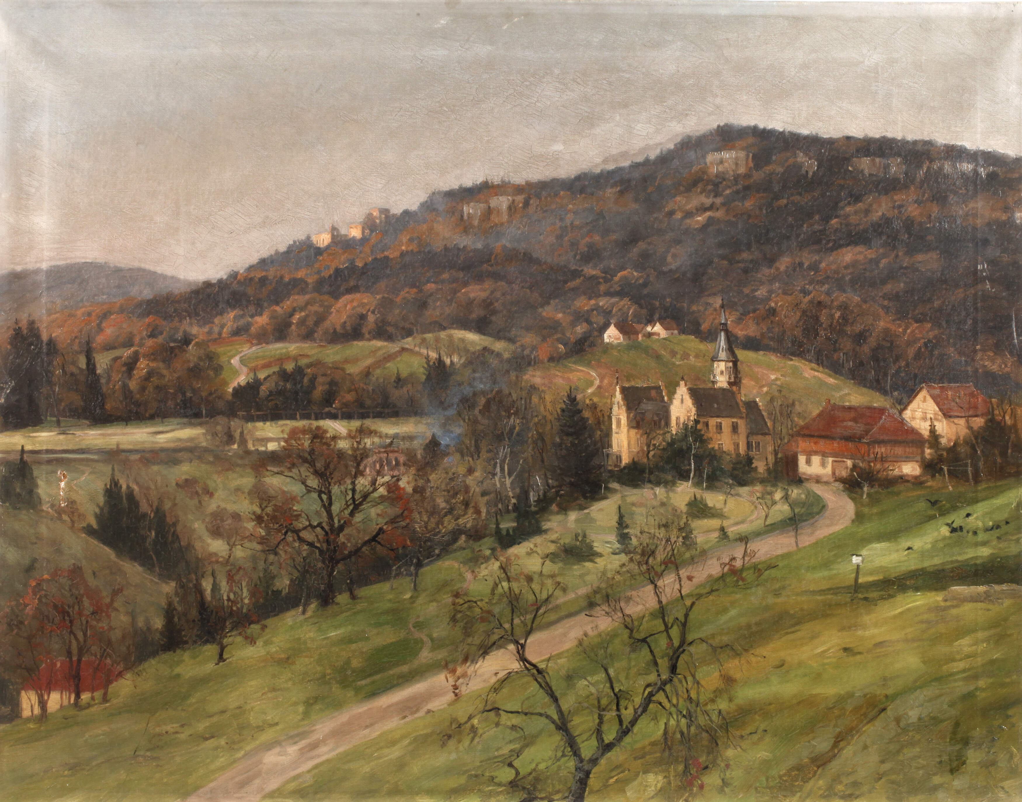 Herrenhaus in Herbstlandschaft