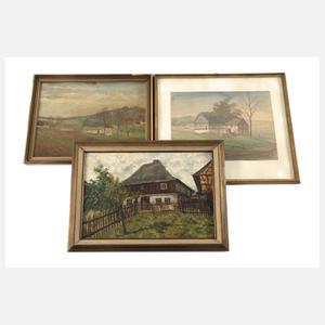 Konvolut Bauernhofansichten