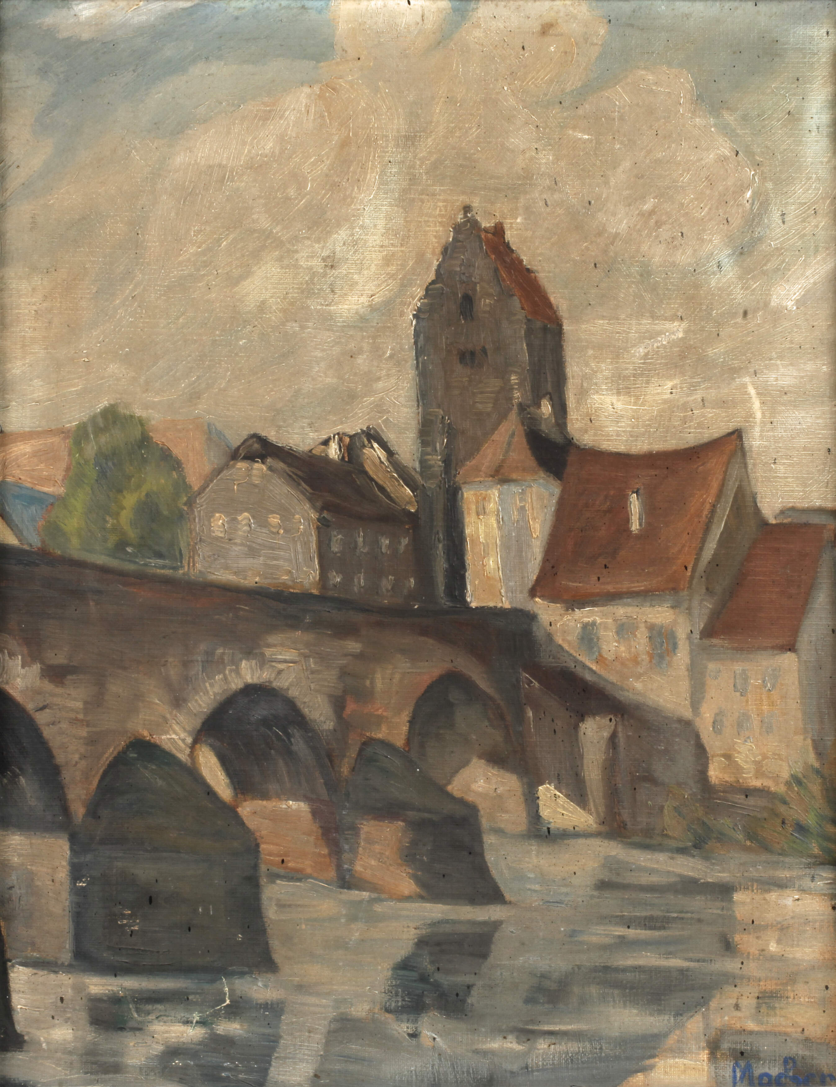 Macher, Altstadt mit Brücke